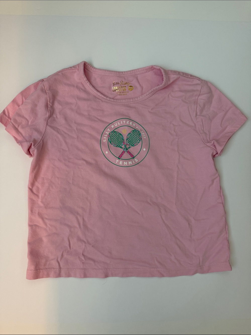 Lilly Pulitzer Pink Tennis Racket Graphic Tee - Kids